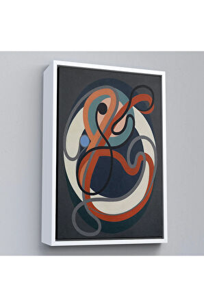 Ahşap Çerçeveli Auguste Herbin - Soyut Sanat Tablosu-8098