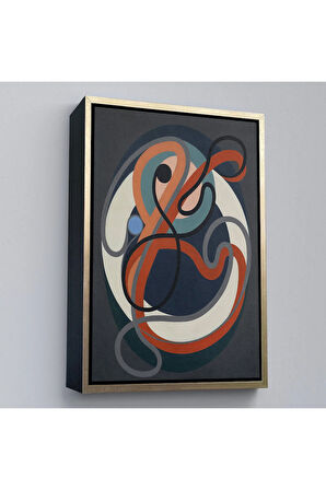 Ahşap Çerçeveli Auguste Herbin - Soyut Sanat Tablosu-8098