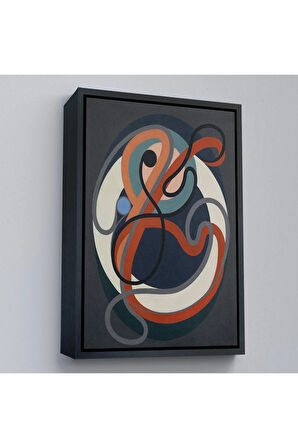 Ahşap Çerçeveli Auguste Herbin - Soyut Sanat Tablosu-8098