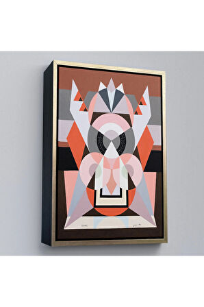 Ahşap Çerçeveli Auguste Herbin - Simetrik Bileşim Tablosu-8101