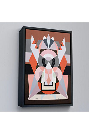 Ahşap Çerçeveli Auguste Herbin - Simetrik Bileşim Tablosu-8101