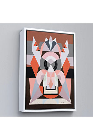 Ahşap Çerçeveli Auguste Herbin - Simetrik Bileşim Tablosu-8101