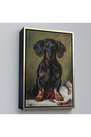 Ahşap Çerçeveli Alexander Pock - Sevgili, Tatlı, Zeki, Neşeli, Sadık Mungerl Tablosu-8107