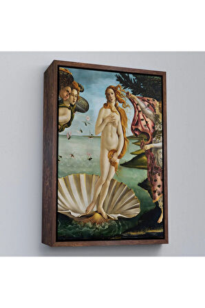 Ahşap Çerçeveli Sandro Botticelli, Venüs'Ün Doğuşu Tablosu - The Birth Of Venus-8109