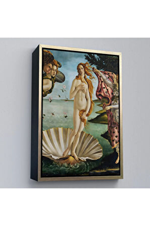 Ahşap Çerçeveli Sandro Botticelli, Venüs'Ün Doğuşu Tablosu - The Birth Of Venus-8109