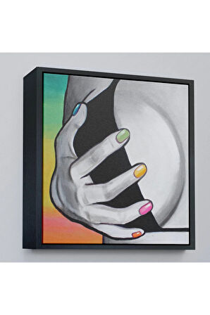 Ahşap Çerçeveli Gün Batımı Sol Göğüs Tablosu-8300