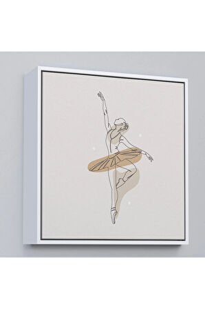 Ahşap Çerçeveli Bale Yapan Kadın Tablosu-8307