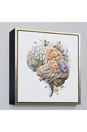 Ahşap Çerçeveli Fantastik İnsan Beyni Tablosu - Beyin Cerrahi Hastanesi Hediyesi-8314