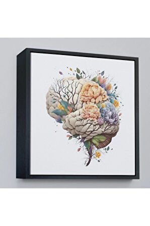 Ahşap Çerçeveli Fantastik İnsan Beyni Tablosu - Beyin Cerrahi Hastanesi Hediyesi-8314