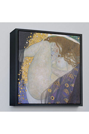Ahşap Çerçeveli Gustav Klimt'İn Danae Tablosu-8318