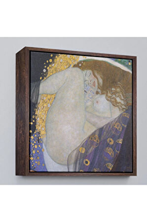 Ahşap Çerçeveli Gustav Klimt'İn Danae Tablosu-8318