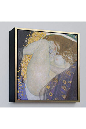 Ahşap Çerçeveli Gustav Klimt'İn Danae Tablosu-8318