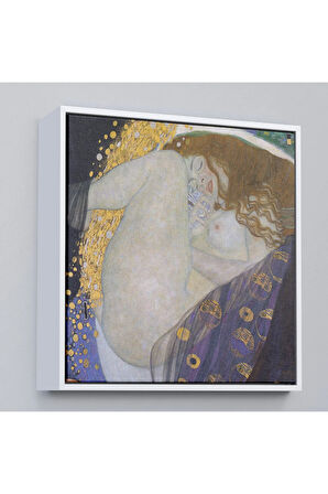 Ahşap Çerçeveli Gustav Klimt'İn Danae Tablosu-8318