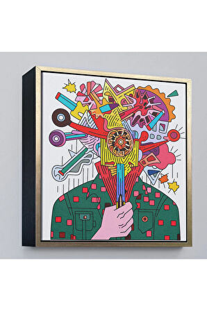 Ahşap Çerçeveli Mekanik Adam Tablosu-8320