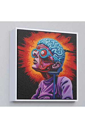 Ahşap Çerçeveli İnsan Beyni Detaylı Yapısı Tablosu-8328