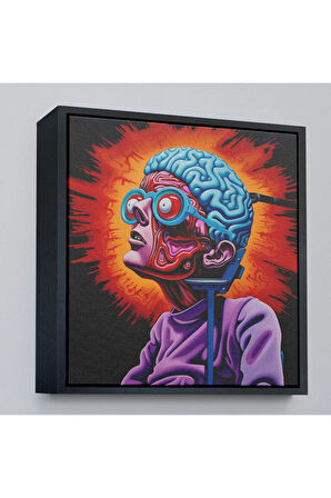 Ahşap Çerçeveli İnsan Beyni Detaylı Yapısı Tablosu-8328