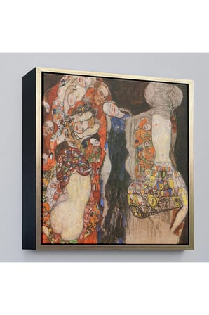 Ahşap Çerçeveli Gustav Klimt - Die Braut Unvollende Tablosu-8339