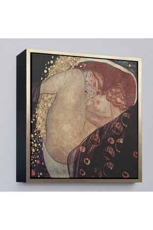 Ahşap Çerçeveli Gustav Klimt Danae Tablosu-8340