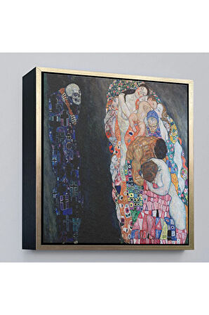 Ahşap Çerçeveli Gustav Klimt – Ölüm Ve Yaşam Tablosu-8341