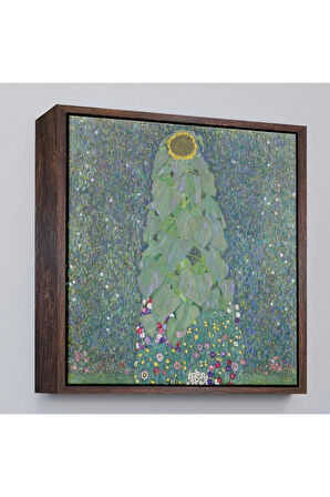 Ahşap Çerçeveli Gustav Klimt Ayçiçekleri Tablo-8356