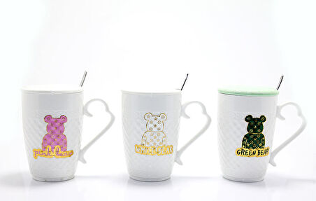 Ayıcık Tasarımlı Porselen Kupa Bardak