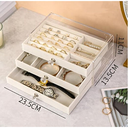 Üç Katlı Takı Organizeri