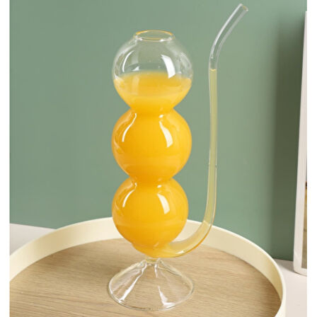 Pipetli Boğumlu Cam Bardak