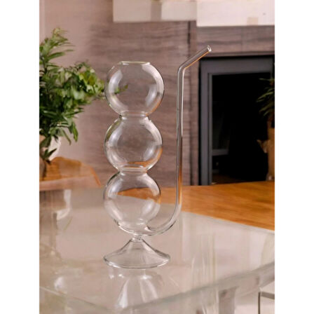 Pipetli Boğumlu Cam Bardak