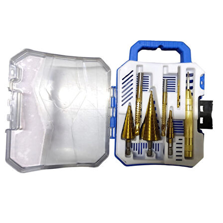 Çantalı 7 Parça Kademeli - Freze Matkap Ucu Seti