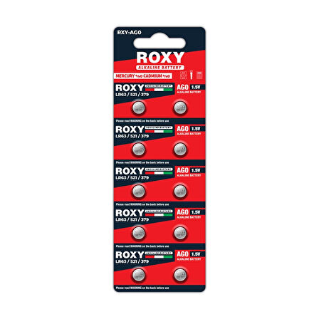 AG0 LR63/LR521/379 10 Mah Alkalin Düğme Pil 10 Lu Paket