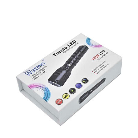 Şarjlı Pilli Zoomlu EL Feneri Wt-087