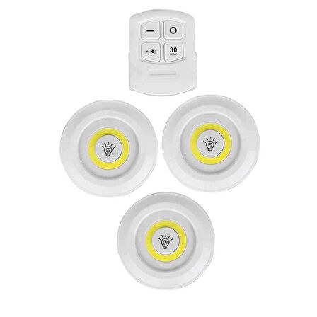 Uzaktan Kumandalı Yapışkanlı Led Spot Lamba WT-364