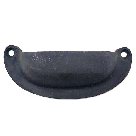 Antika Tarz Dekoratif Pirinç Düz Tas Mobilya Kulbu - 37x87 mm, Oksit