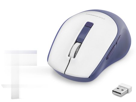 Kablosuz Mouse 600/1600 Dpi - Beyaz Lacivert HDX3408B