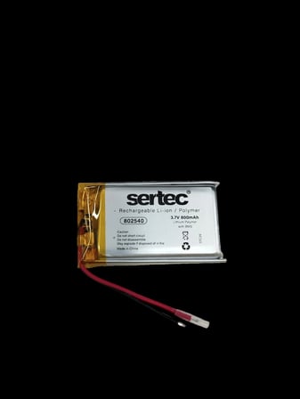 Li-Polymer Pil 3.7V 800mAh (Devreli/1.5A,802540)