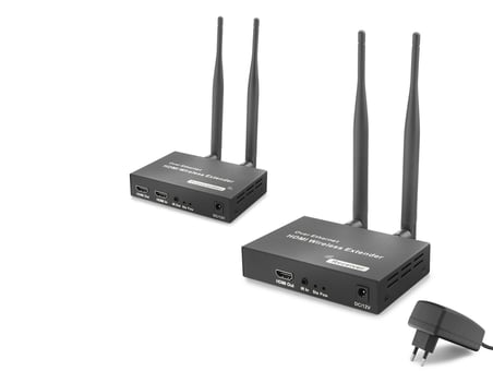 Hdmi Kablosuz Görüntü Ve Ses Aktarım Seti (Loop-Out 1080P, 200 Mt (Siyah - HDX1444)