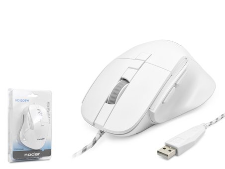 Kablolu Ergonomi̇k Ofi̇s 7DMouse 3600 Dpi (ND1209WBeyaz)
