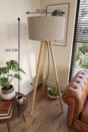 Vizon Kumaş Başlık 3 Ayaklı Tripod Lambader