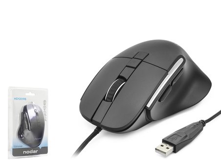 Kablolu Ergonomi̇k Ofi̇s 7DMouse 3600 Dpi (ND1209BSiyah)