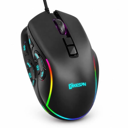 Rgb Kablolu Mouse 12800 Dpi (10 Tuş Makro, 1000Hz, Siyah - X9)
