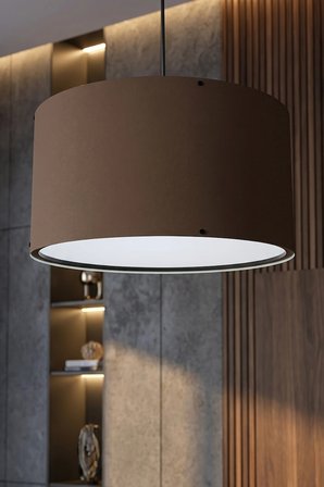 Kahverengi Kumaş Başlıklı Sarkıt Avize (35cm)