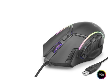 Kablolu Mouse 12800 Dpi (12 Tuş Makro, 1000Hz, Rgb, Siyah - X15)