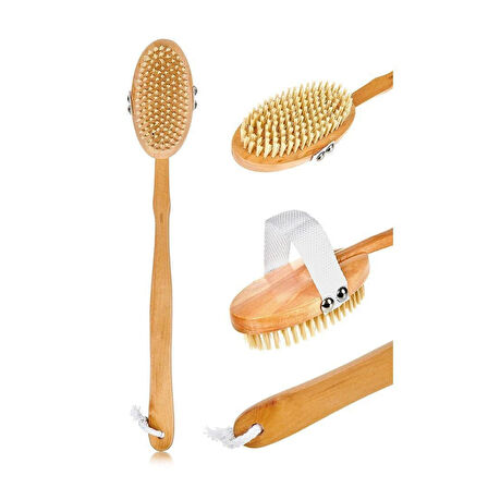 Saplı Doğal At Kılı Selülit Fırçası