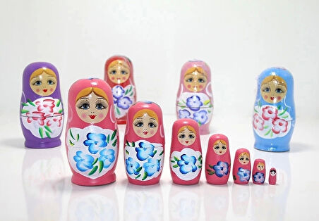 7'li Ahşap Matruşka Alk1202