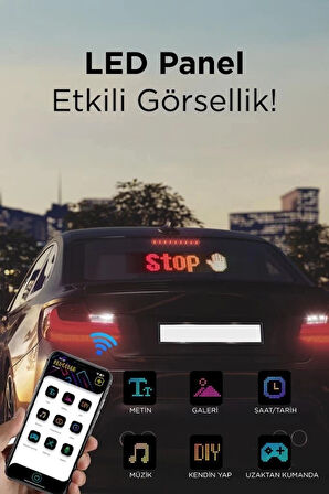 Rp1259 Led Matrix Panel 16x96cm Telefon Kontrollü Kayar Led Animasyon Aydınlatma