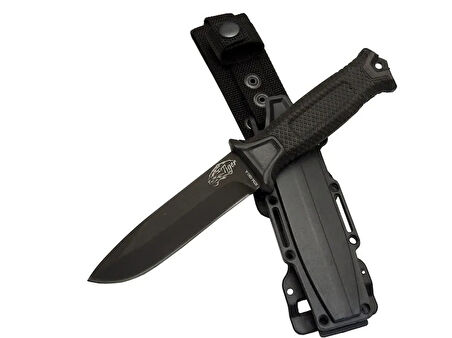 Tiger Tactical Htm 1041 A Siyah Outdoor / Survival Bıçak 27cm - Kauçuk Sap, Kılıflı, Kutulu