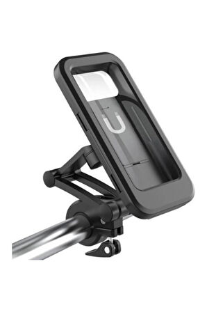 Gidon Bağlantılı Su Geçirmez Mıknatıslı Motorsiklet Telefon Tutucu