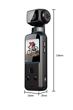 4k Ultra Hd 270° Döndürülebilir Su Geçirmez Wifi Vlog Spor Ve Aksiyon Kamerası