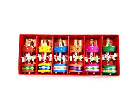 Mini Ahşap 6&039lı Atli Karinca