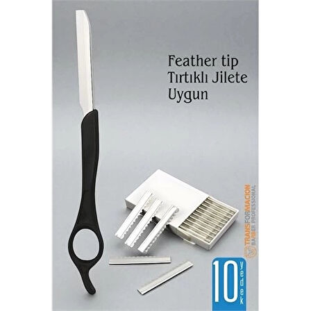Feather Tip Jiletli Ustura 10 Yedek Jiletli Profesyonel